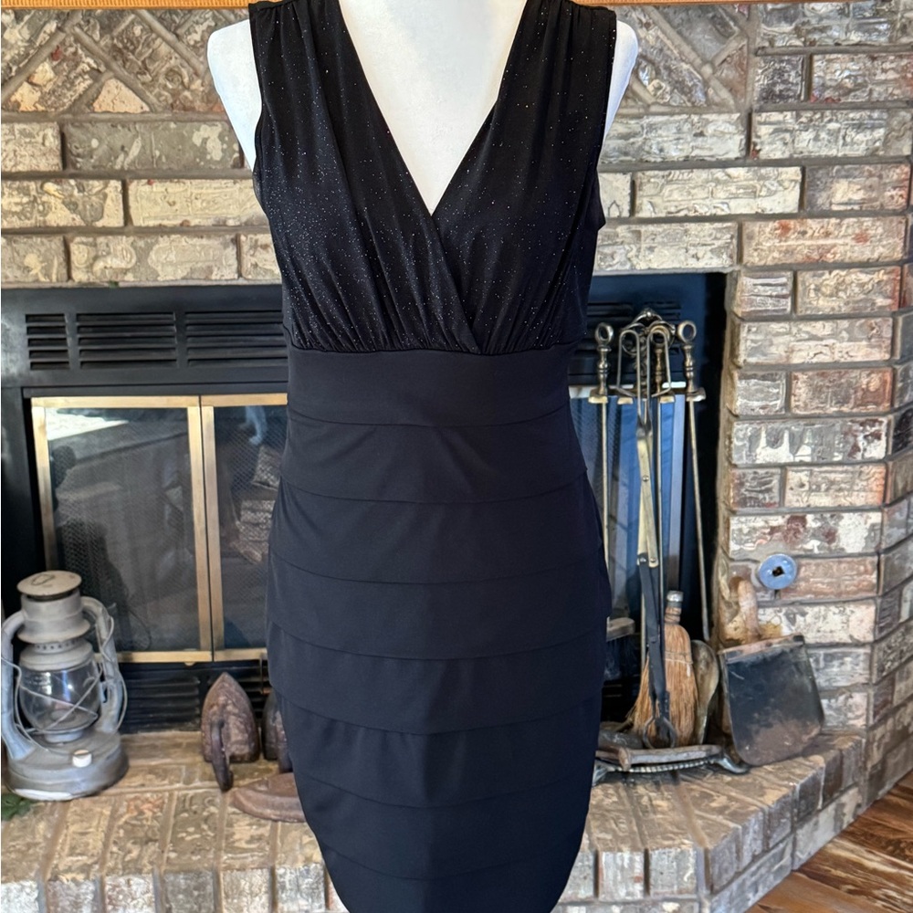 Enfocus Studio Black Sleeveless Mini Dress